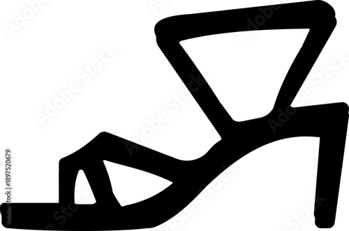 Women shoes icon featuring heels boots sandals flats pumps silhouettes in flat style, female fashion footwear outline illustration for store web branding