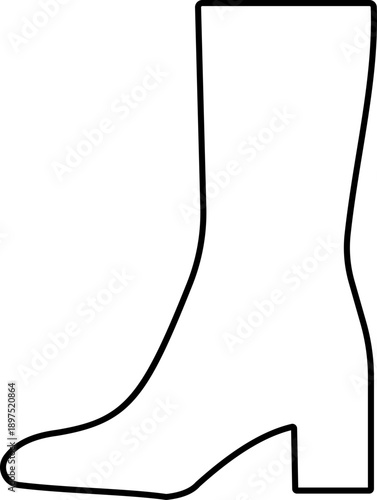 Women shoes icon featuring heels boots sandals flats pumps silhouettes in flat style, female fashion footwear outline illustration for store web branding