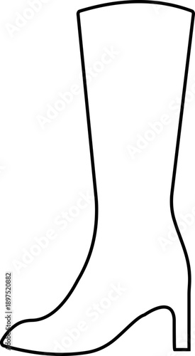 Women shoes icon featuring heels boots sandals flats pumps silhouettes in flat style, female fashion footwear outline illustration for store web branding