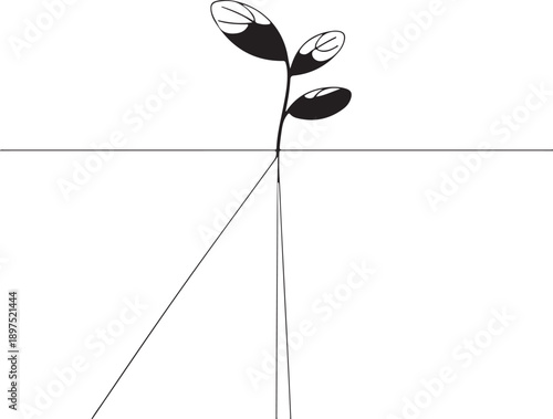 vector illustration of a plant