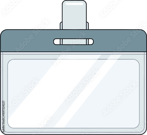 Blank id badge vector illustration
