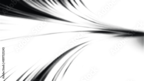 Abstract Black and White Halftone Pattern Motion Vector Illustration