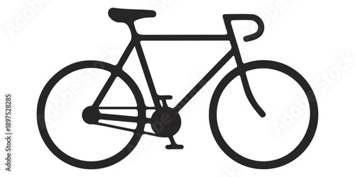 Bicycle Icon Isolated on White Background