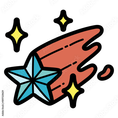 shooting star illustration