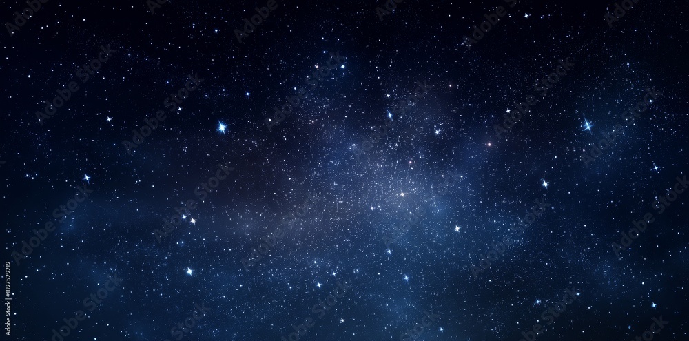 Obraz premium Stunning night sky with countless stars and a visible Milky Way galaxy, creating a breathtaking celestial display.