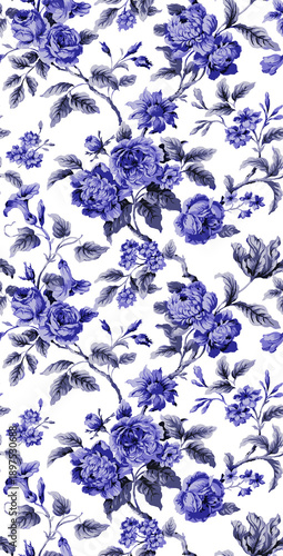 abstract blue floral background