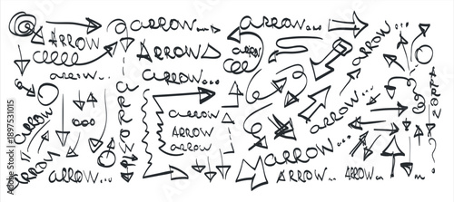 Hand-Drawn Sketchy Arrows and Doodle Lines Collection	
