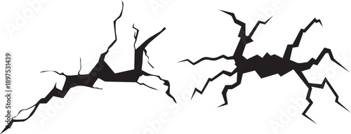 Crack Lines on the Surface: The image shows intricate, jagged lines etched into a surface, illustrating fragility and the passage of time.