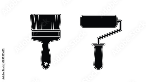 Three scales of justice displayed in a stark black silhouette
