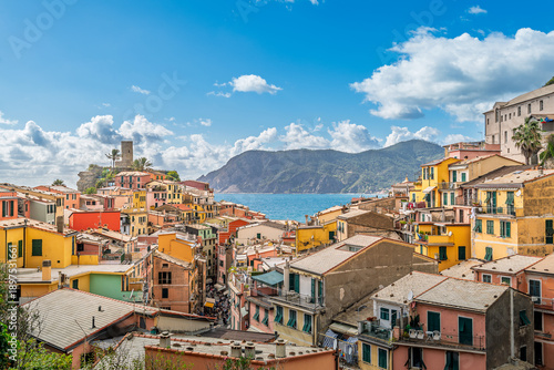 Scenic view of the village of Vernazza in Cinque Terre