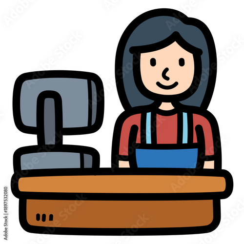 cashier illustration