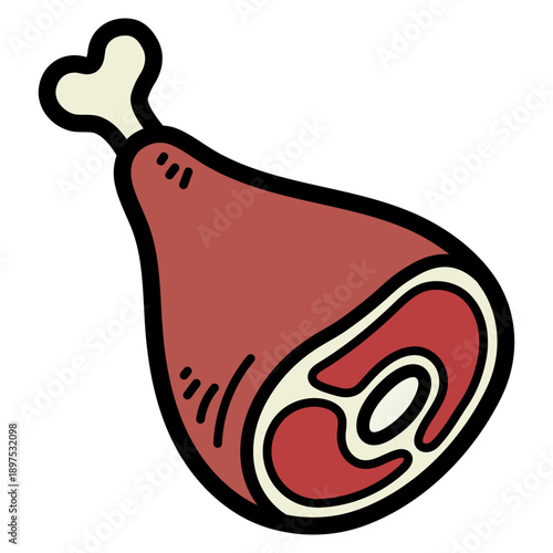 ham leg illustration