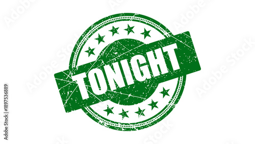 Tonight stamp with grunge texture