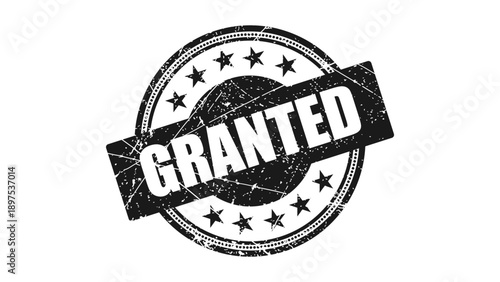 Granted stamp with grunge texture