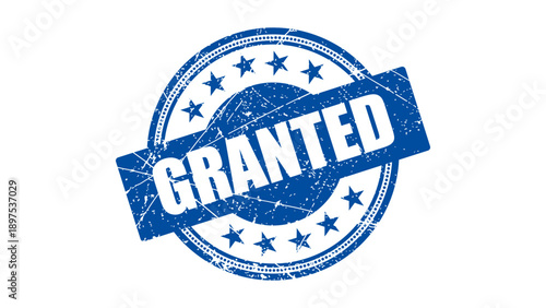 Granted stamp with grunge texture