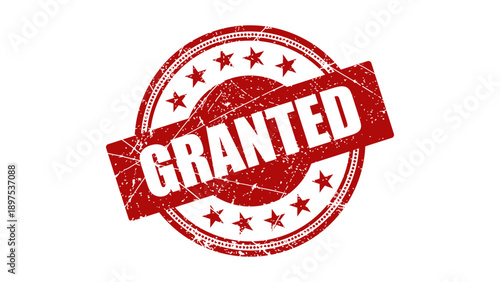 Granted stamp with grunge texture