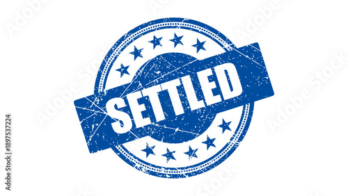 Settled stamp with grunge texture