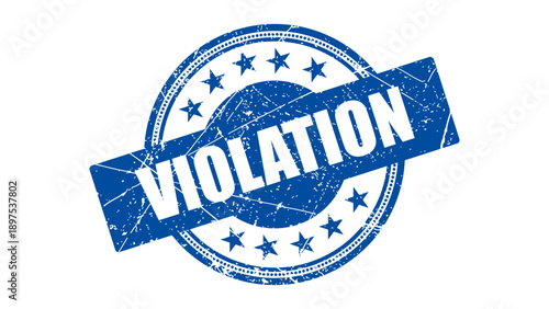 Violation stamp with grunge texture