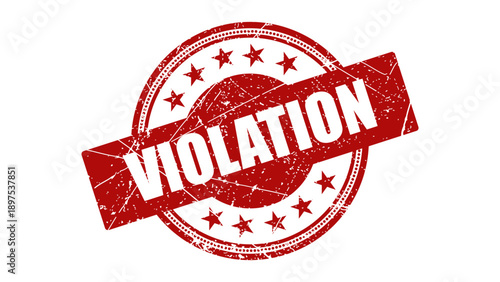 Violation stamp with grunge texture