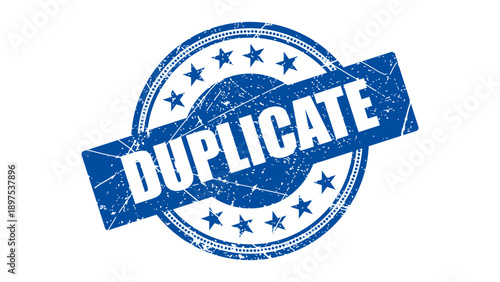 Duplicate stamp with grunge texture