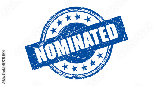 Nominated stamp with grunge texture