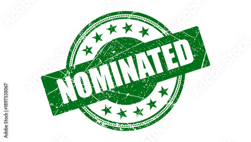 Nominated stamp with grunge texture