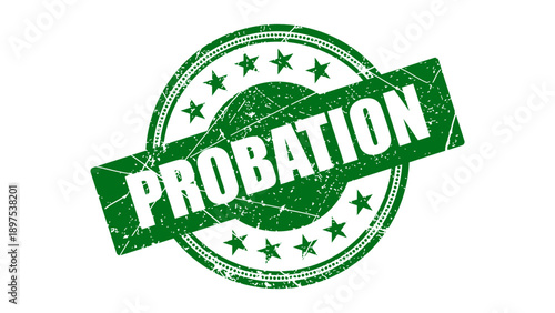 Probation stamp with grunge texture