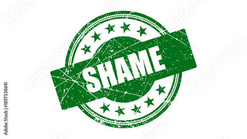 Shame stamp with grunge texture
