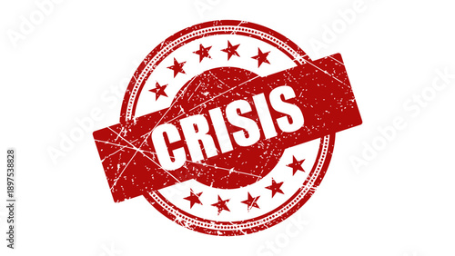 Crisis stamp with grunge texture