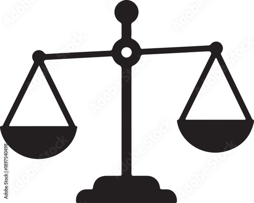 Minimalist Blue Icon of Balance Scale with Target Symbol – Integrity and Justice Concept