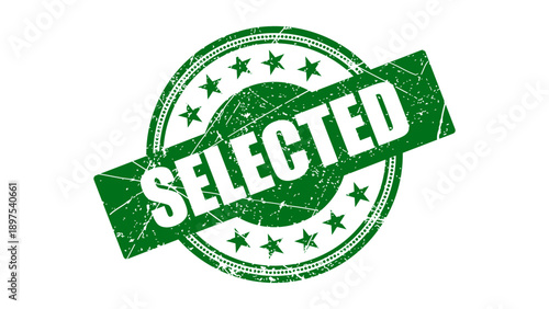 Selected stamp with grunge texture