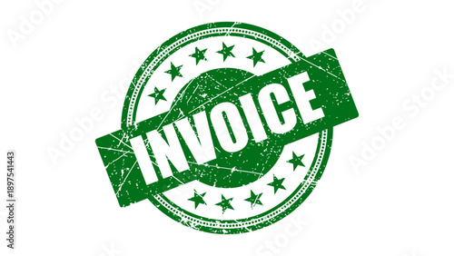 Invoice stamp with grunge texture