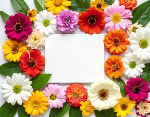 frame of flowers and butterflies