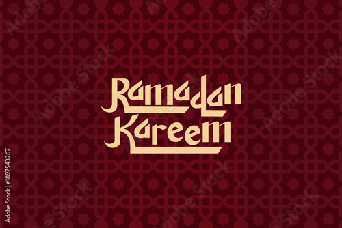  Ramadan Kareem islamic design with arabic pattern vector illustration. Suitable for greeting card, poster and banner.