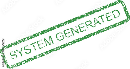 Green rubber stamp icon illustration for business workflow, office documentation, corporate approval systems, administration processes, accounting review, legal paperwork, digital records management, 