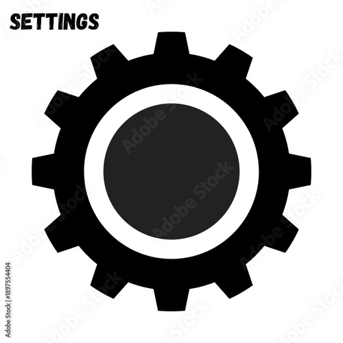 gear setting icon vector illustration