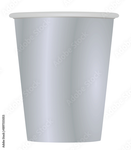 Cardboard or plastic cup. vector illustration