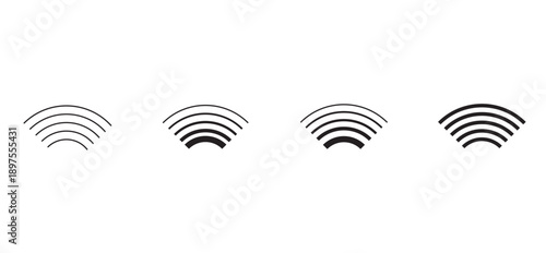 Black circles waves. vector illustration