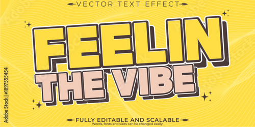 Retro sticker text effect, editable 70s and 80s text style