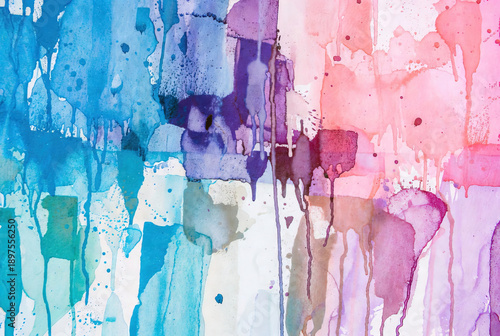 Abstract Artistic Colorful Background with Brush Strokes