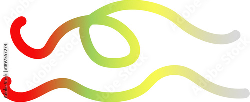 A vibrant colorful abstract swirl design featuring gradients of red yellow and green perfect for digital art on transparent background high quality professional detailed modern elegant