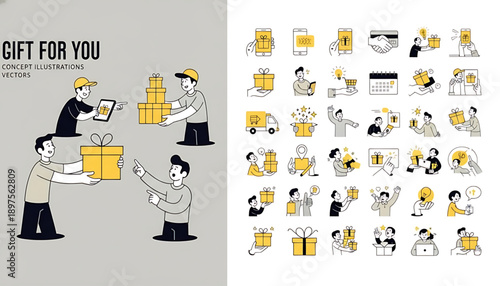 Creative concept vector illustrations showing design, art, and idea generation. Includes teamwork