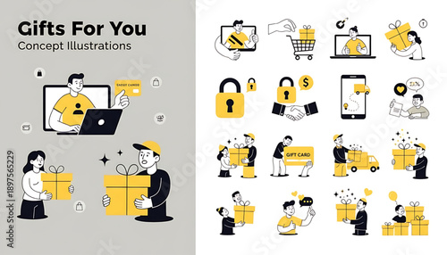 Creative concept vector illustrations showing design, art, and idea generation. Includes teamwork