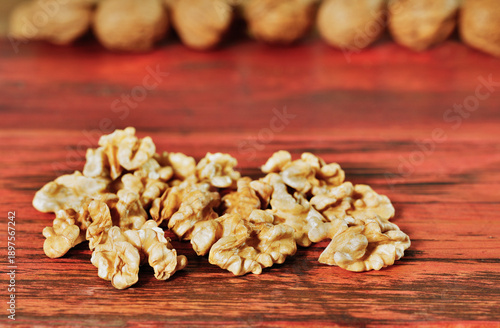 Kernels of walnuts fruit