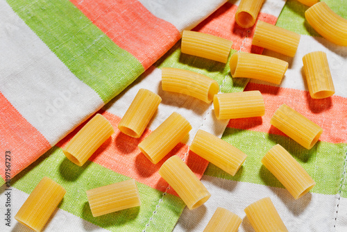 Pasta rigatoni , traditional pasta