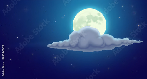 moon, clouds, night, sky, dark, stars, lunar, crescent, glow, light, dreamy, calm, peaceful, serene, fantasy, cartoon, cute, illustration, background, scene, landscape, atmosphere, mystical, magical, 