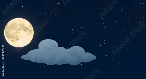 moon, clouds, night, sky, dark, stars, lunar, crescent, glow, light, dreamy, calm, peaceful, serene, fantasy, cartoon, playful, illustration, background, scene, landscape, atmosphere, mystical, magica