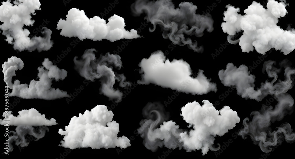 Naklejka premium smoke, vapor, fog, mist, haze, cloud, swirl, curl, flow, motion, abstract, ethereal, airy, wispy, diffusion, smoky, dramatic, moody, atmospheric, texture, dark, light, monochrome, contrast, shadow, fl