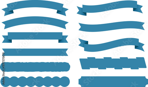 装飾用リボンのフレームのセット（Set of decorative ribbon frames）
