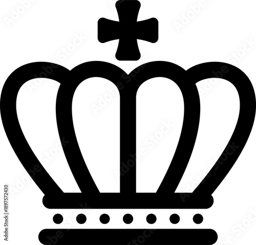 王冠のアイコン。（Crown Icon – Symbol of King, Winner, Ranking and Premium）
